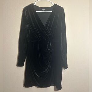 Express Elegant Black Long Sleeve Dress